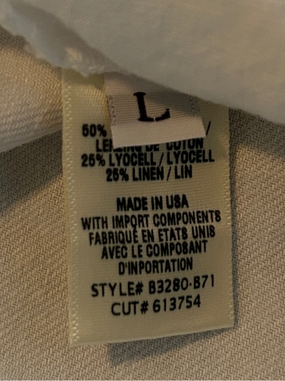 Bella Dahl White Linen Blend Wide Leg Pants Button Front Size L - Picture 6 of 10